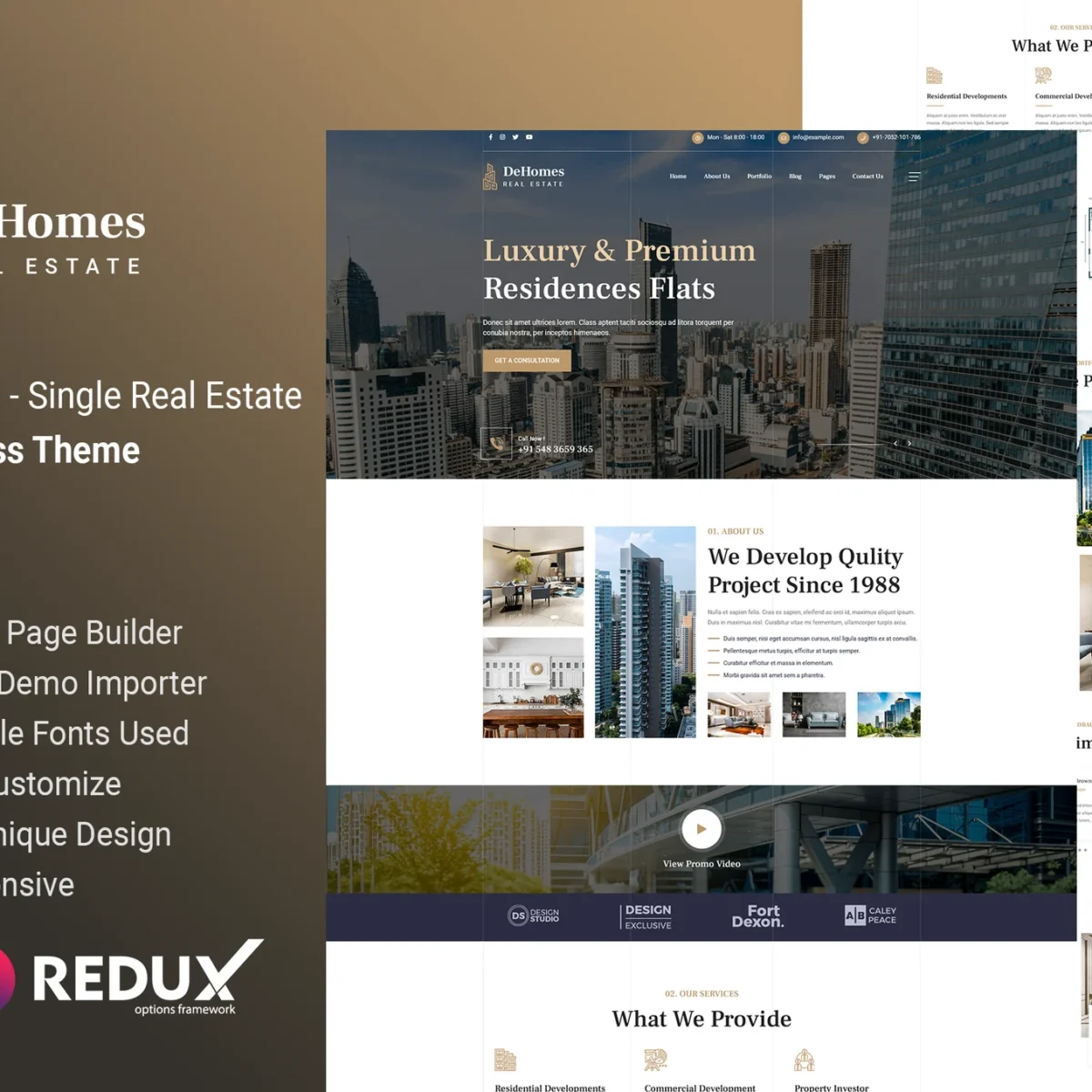 Dehomes - Single Real Estate WordPress Theme