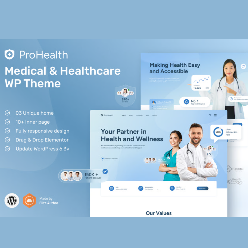 ProHealth - Creative Medical & Healthcare WP Theme