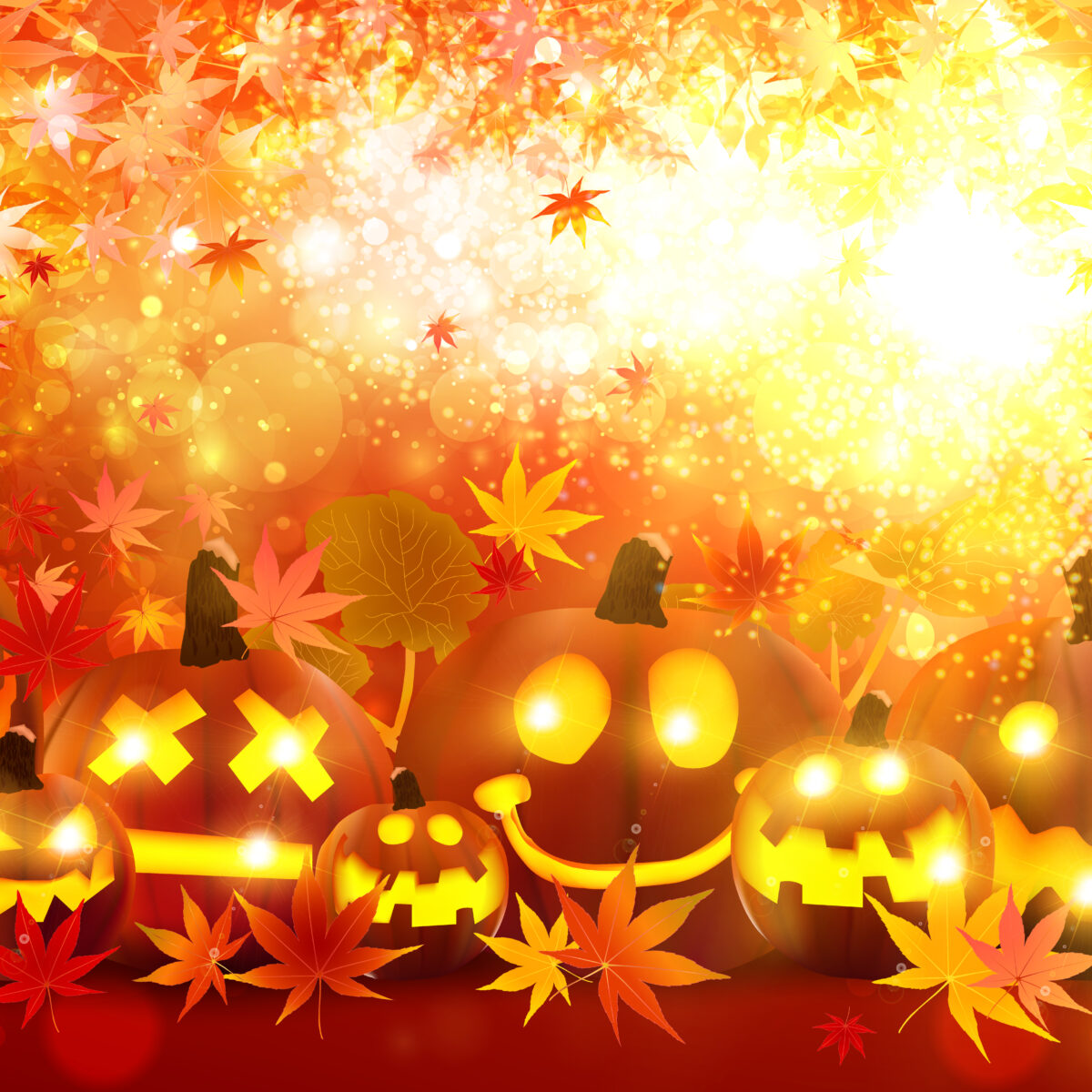 Graveyard Fancy Background - Spooky Halloween Digital Backdrop