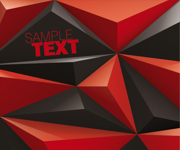 Geometric Black Red Triangle Wall Decal - Modern Abstract Home Decor