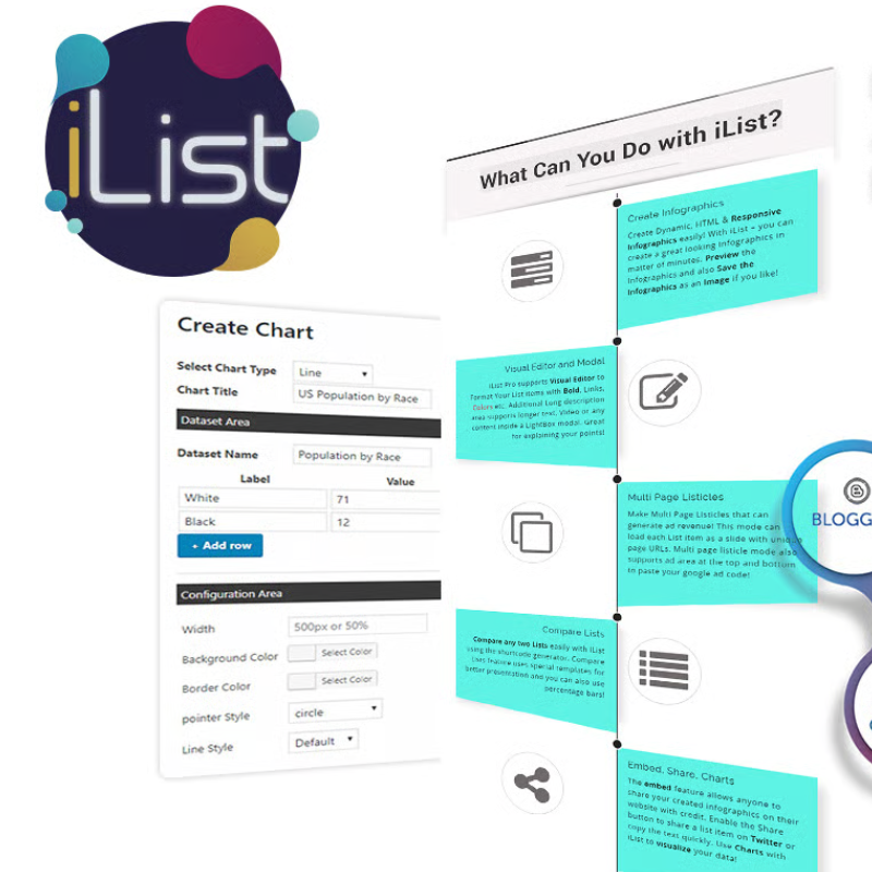 Infographic Maker - iList with Quick Charts