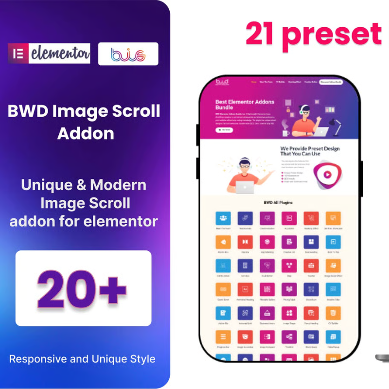 Image Scroll Elementor Addon - Dynamic Vertical & Horizontal Scrolling Images