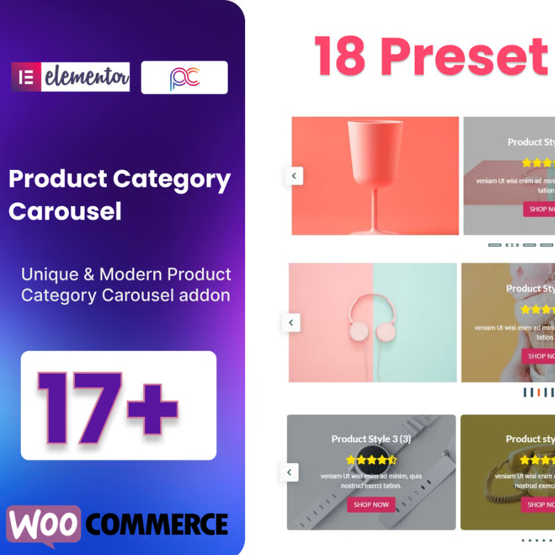 WooCommerce Product Category Carousel for Elementor - Boost Sales & SEO