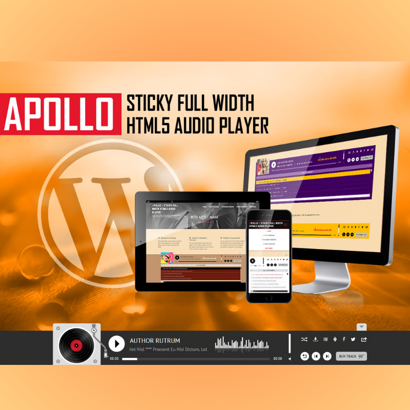 Apollo - Sticky Full Width HTML5 Audio Player for WordPress