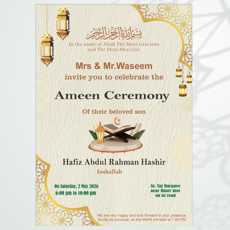 Ameen Cermony