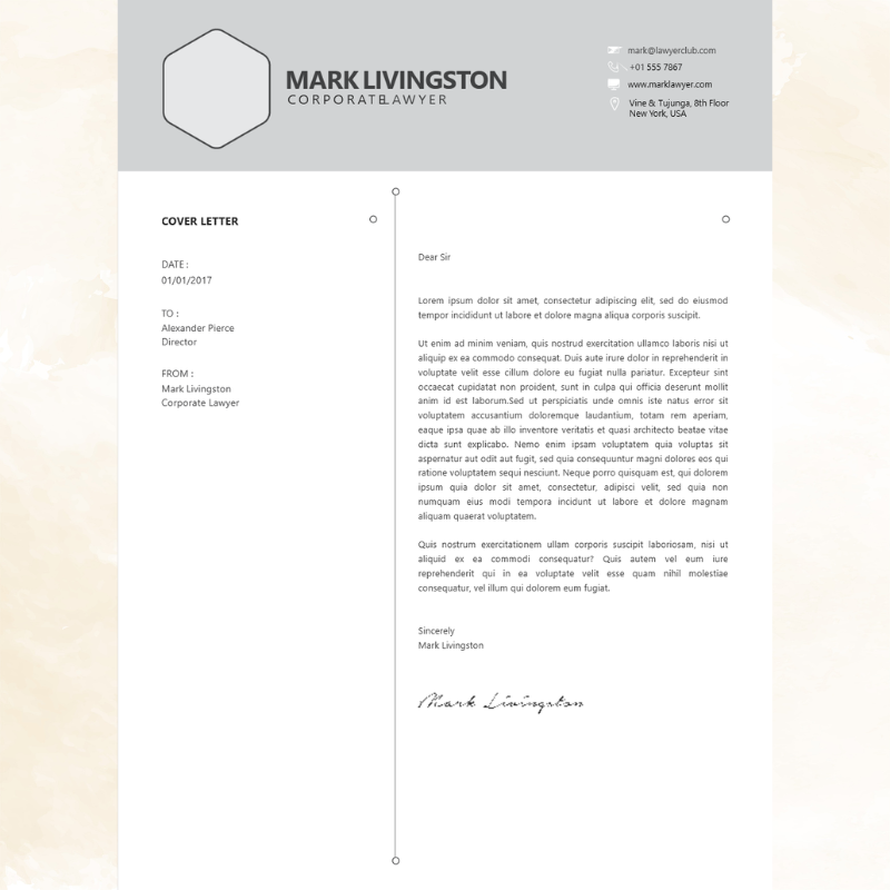 Professional Cover Letter Template - ATS Friendly & Customizable Design