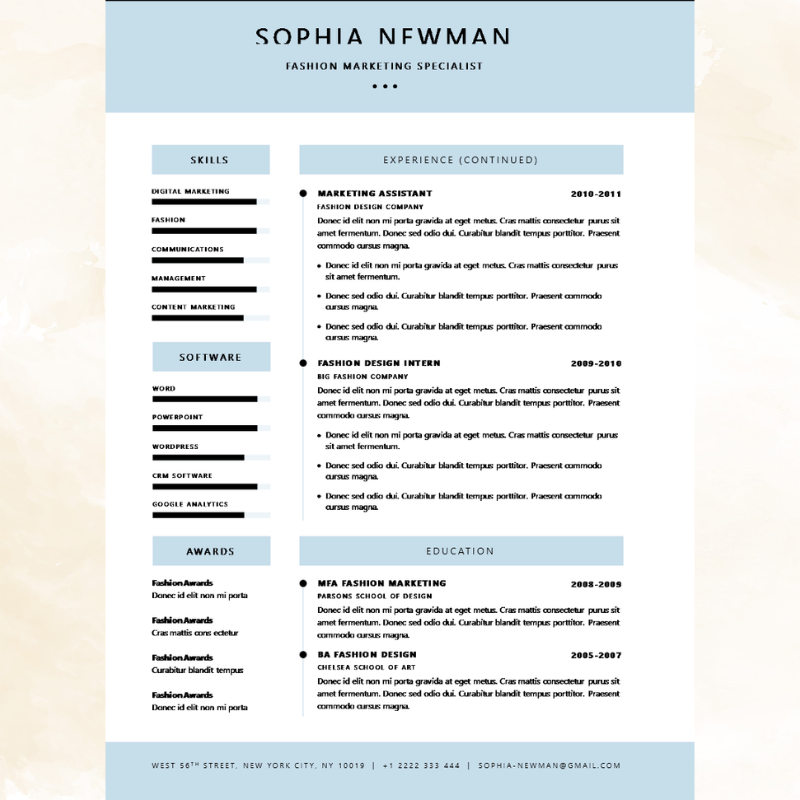 Professional Resume Template & Cover Letter - ATS Friendly CV Design