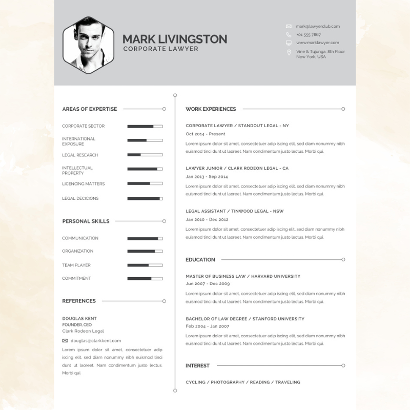Professional CV Resume Template - Modern & ATS-Friendly Design