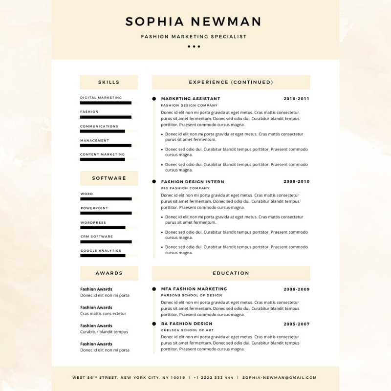 Creative & Professional Resume