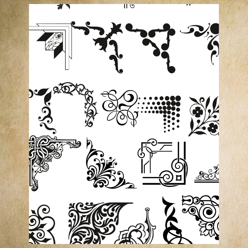 Elegant Border Designs & Frames for Digital & Print Projects - Instant Download
