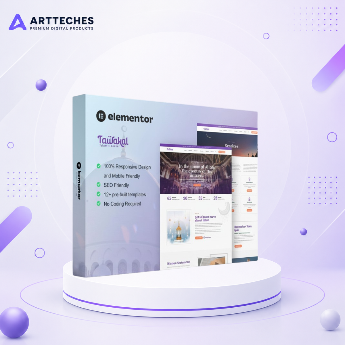 Tawakal - Mosque & Islamic Center Elementor Template Kit | Responsive & SEO-Friendly