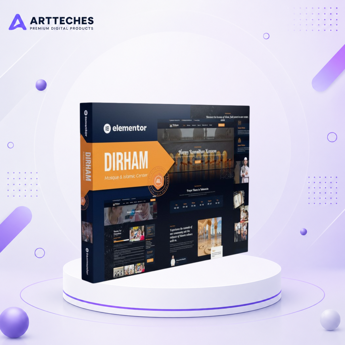 Dirham - Mosque & Islamic Center Elementor Pro Template Kit | Responsive WordPress Theme