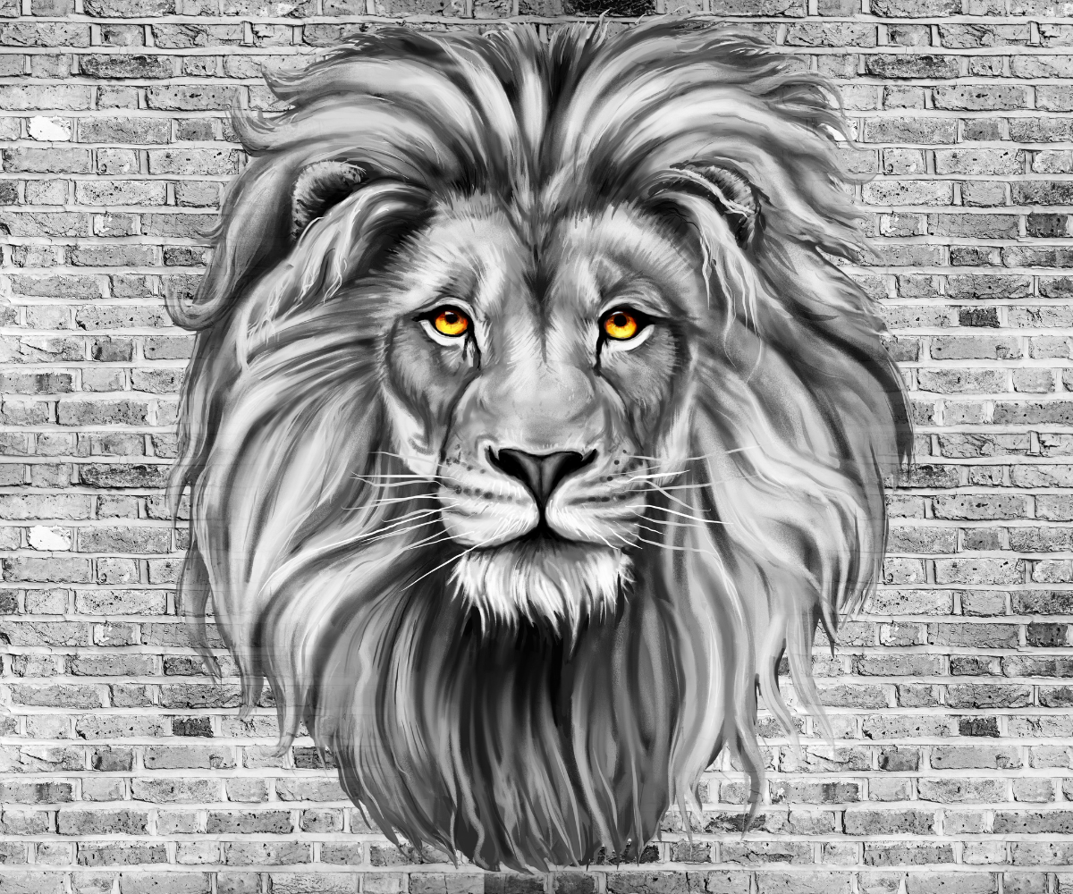 Professional Background for Wall of Lion - High-Quality Digital Art & Design