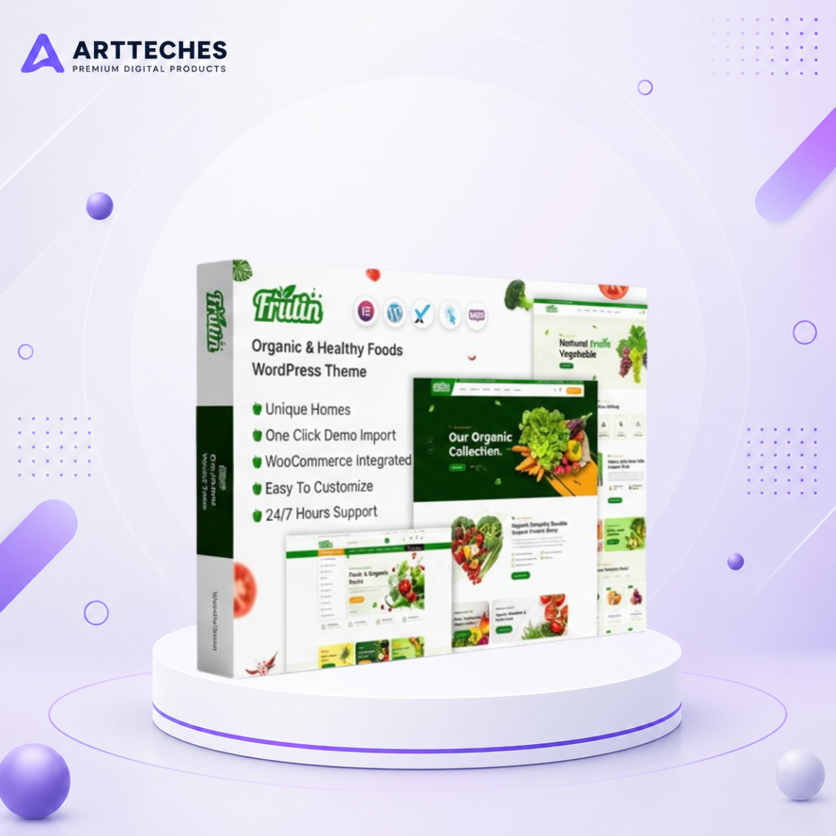 Frutin - Organic & Healthy Food WordPress Theme for WooCommerce - SEO Optimized