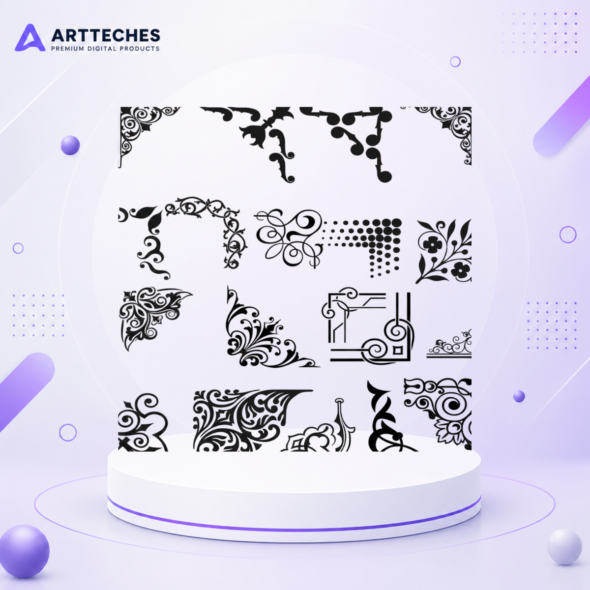 Elegant Border Designs & Frames for Digital & Print Projects - Instant Download