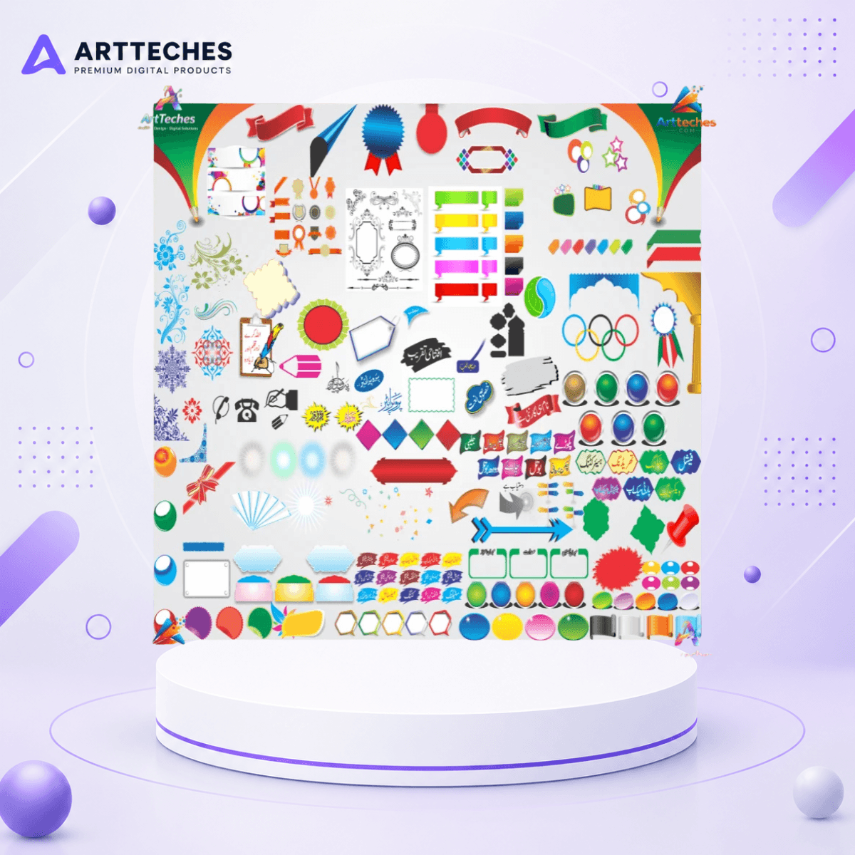 Creative Design Elements Pack - Royalty-Free Graphics & Assets