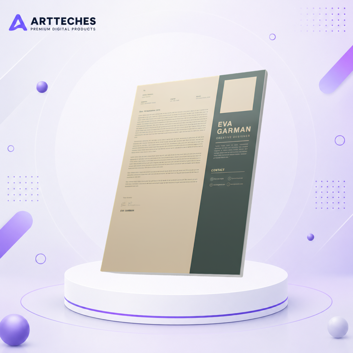 Professional CV Letter Template - ATS Friendly & Customizable Resume Cover Letter