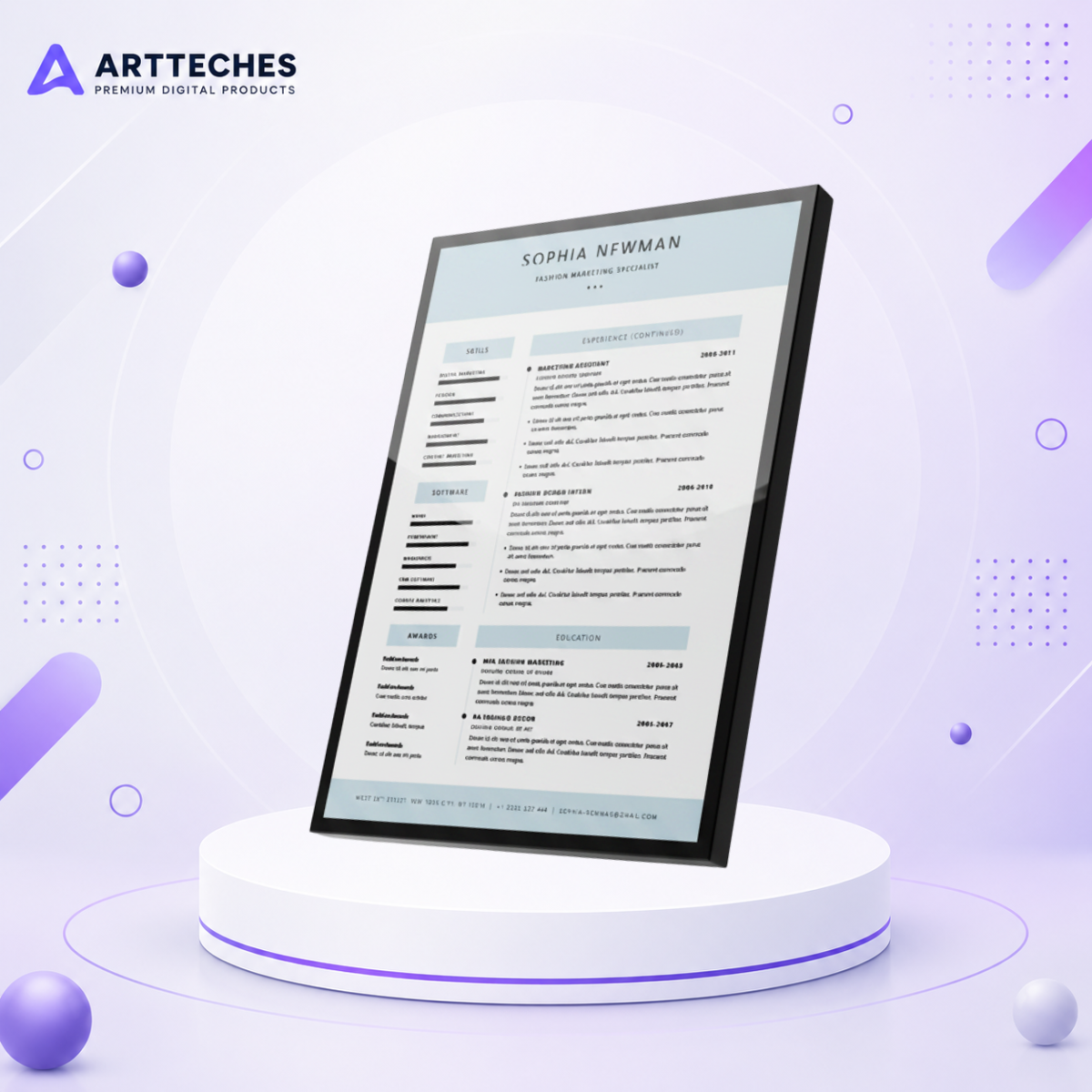 Professional Resume Template & Cover Letter - ATS Friendly CV Design