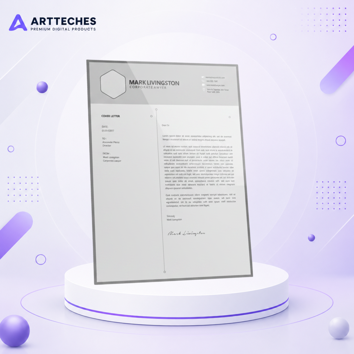 Professional Cover Letter Template - ATS Friendly & Customizable Design